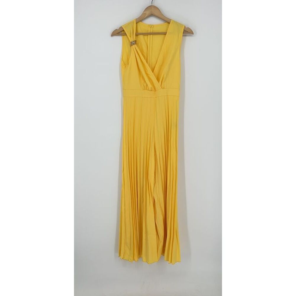 MODA ME COUTURE Metal Buckle Pleated Jumpsuit
